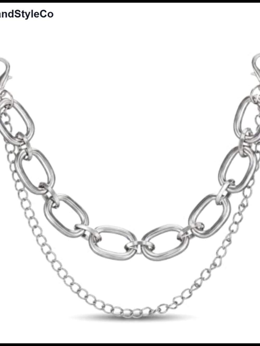 Silver Bag Charm Extender Chain Layered Keychain Punk Purse Accessory